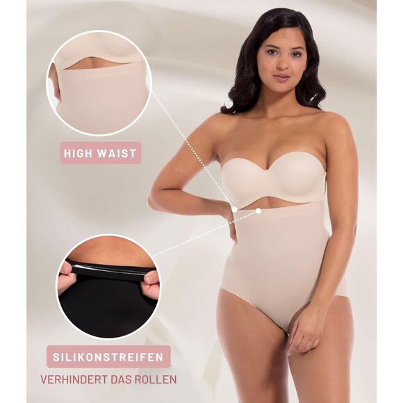 Magic BodyFashion Firm Control High Waist Shapewear Brief Latte Size XXL - Picture 3 of 6